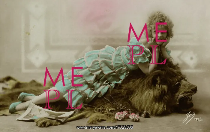  : WOMAN WITH LION 1920S?
