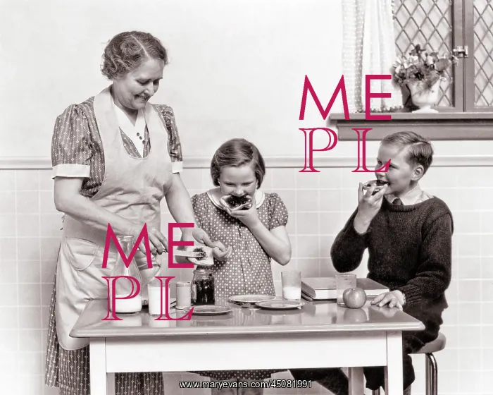 : Woman Making Bread and Jelly : Woman Making Bread and Jelly