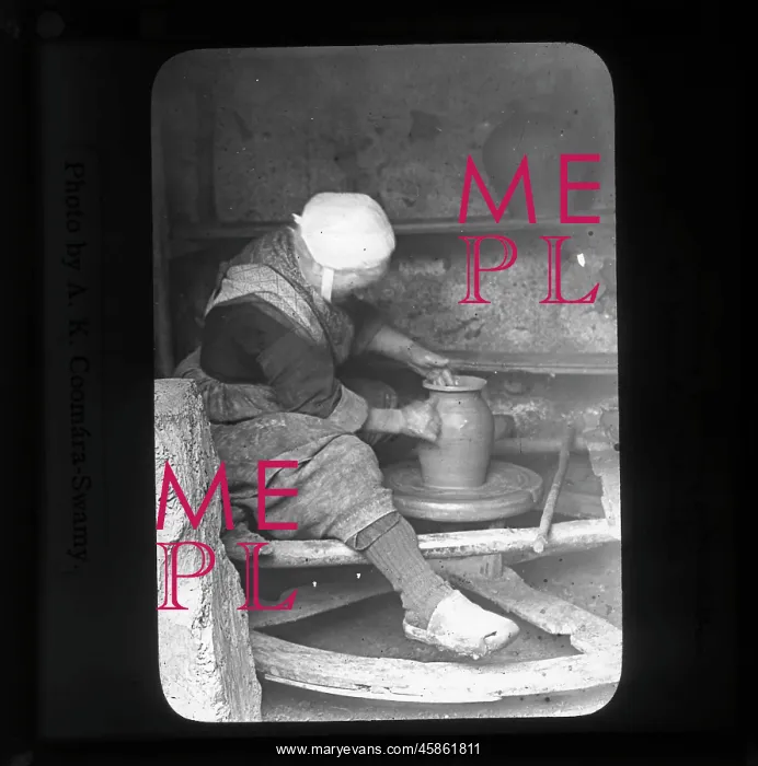 : Woman making pottery, Brittany : Woman making pottery, Brittany