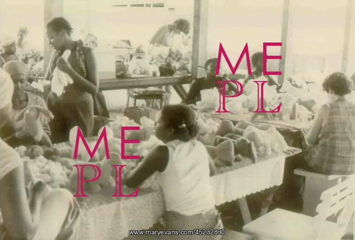 : Woman making stuffed animals at the People's ? : Woman making stuffed animals at the People's ?