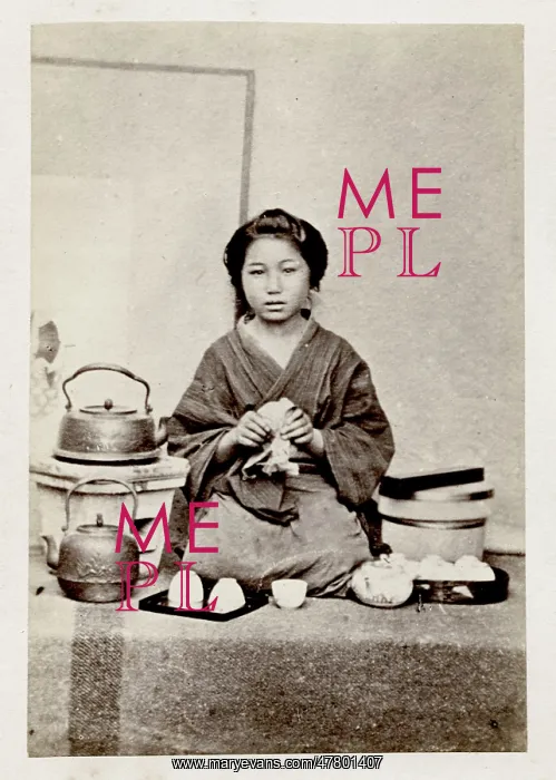 : Woman making tea, Japan : Woman making tea, Japan