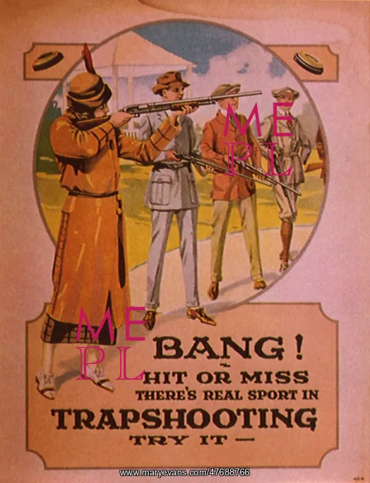  : Woman, Men in Trapshoot