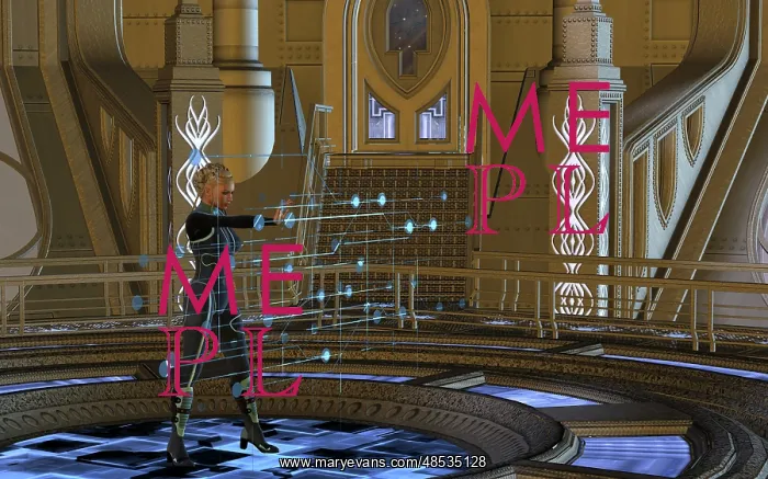 : A woman in military uniform using a holographic control ? : A woman in military uniform using a holographic control ?