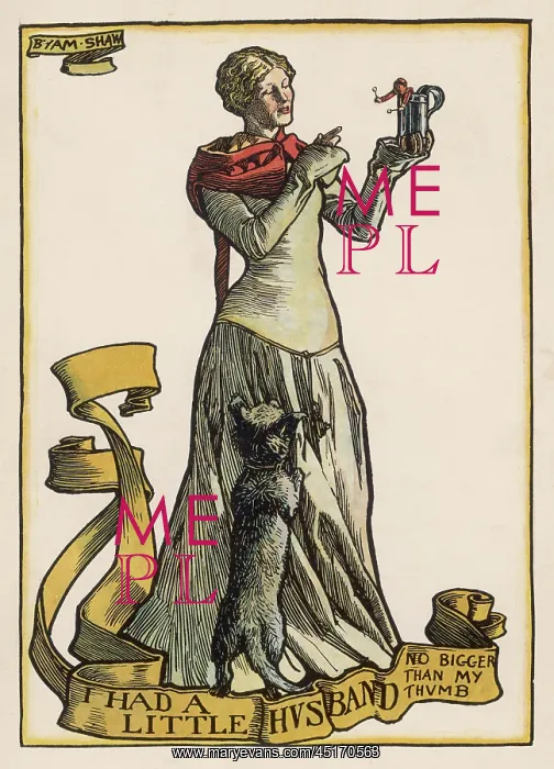 : Woman with a miniature husband : Woman with a miniature husband