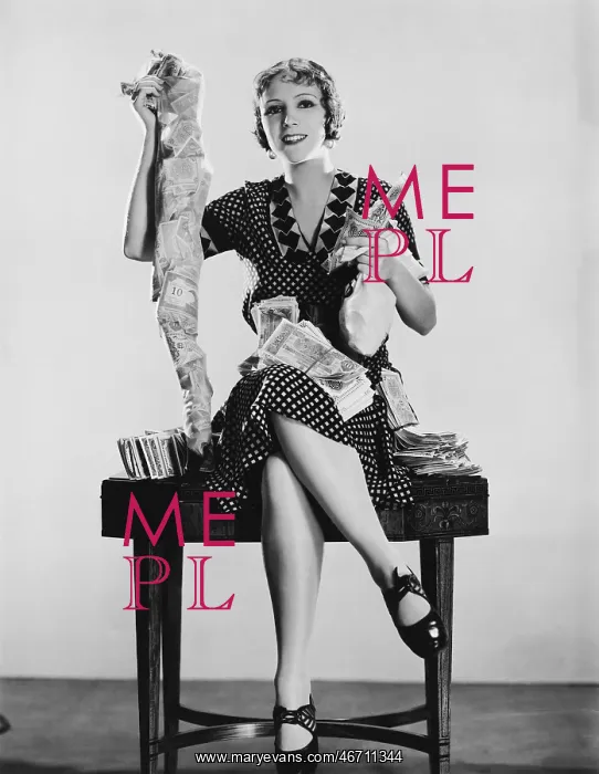 : Woman with money : Woman with money
