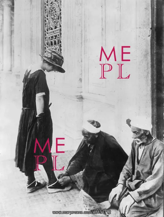 : Woman in front of a mosque in Egypt, 1924 : Woman in front of a mosque in Egypt, 1924