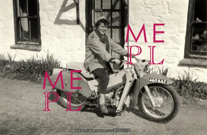 : Woman and motorcycle : Woman and motorcycle
