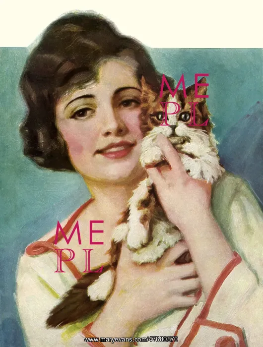  : Woman Nuzzles Kitten