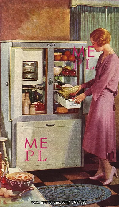  : Woman and Open Fridge