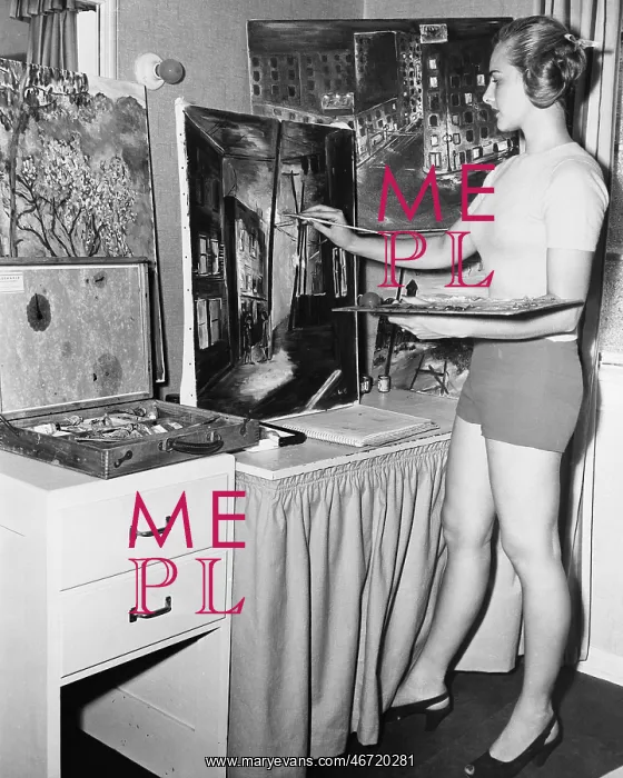: Woman painting : Woman painting