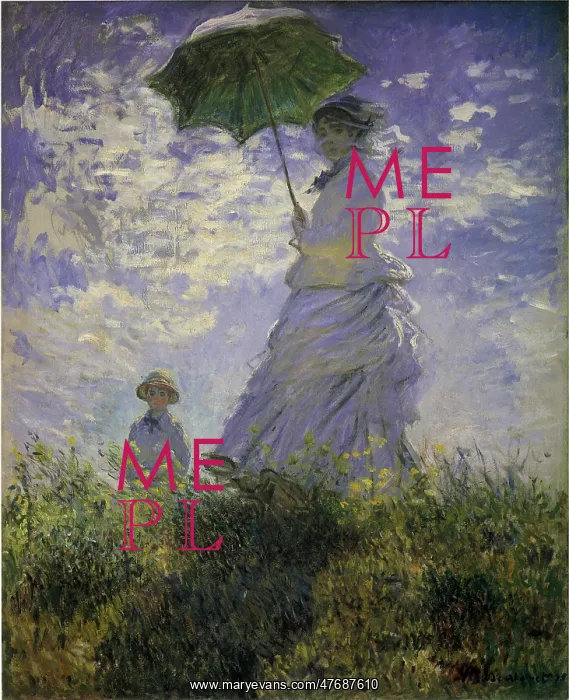  : Woman with a Parasol, by Monet