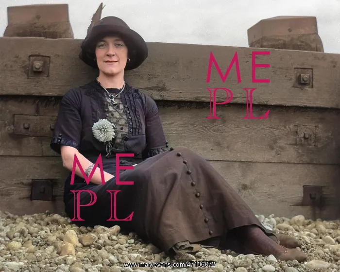 : Woman on a pebbly beach : Woman on a pebbly beach