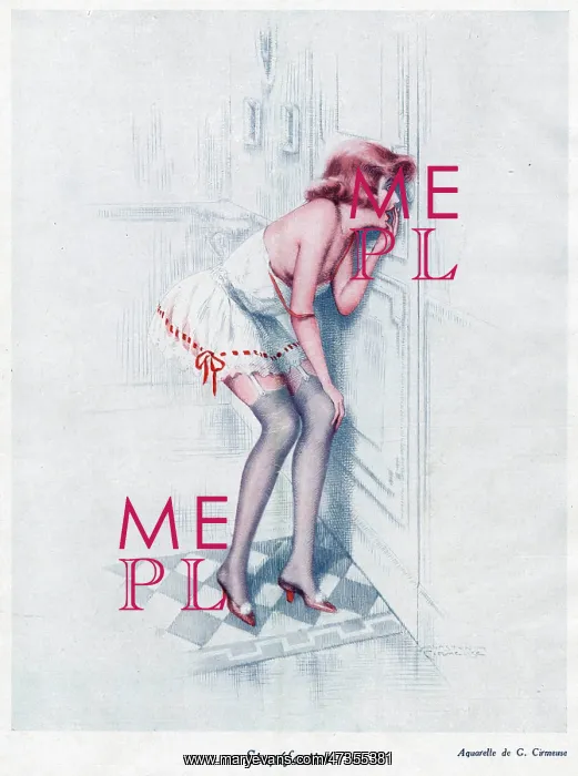 : Woman peeping through the keyhole 1927 : Woman peeping through the keyhole 1927