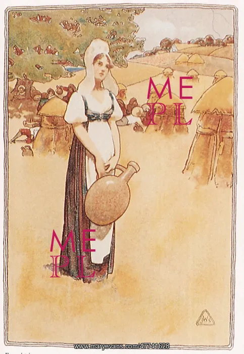 : Woman in Plain Clothes holding Jug : Woman in Plain Clothes holding Jug