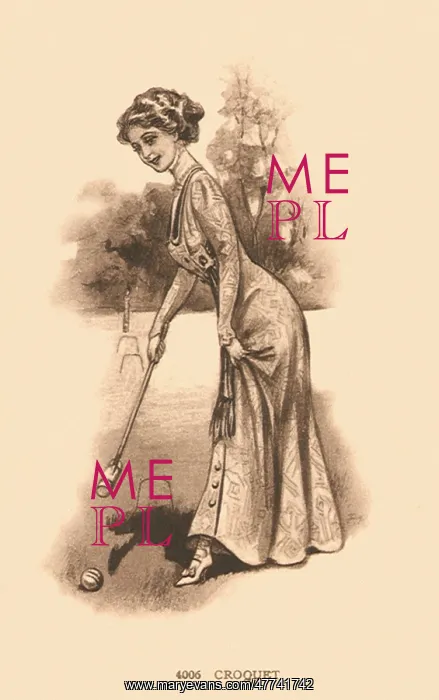  : Woman Playing Croquet
