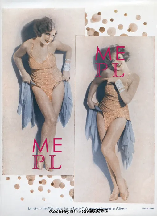 : Woman in two poses in Paris Plaisirs : Woman in two poses in Paris Plaisirs