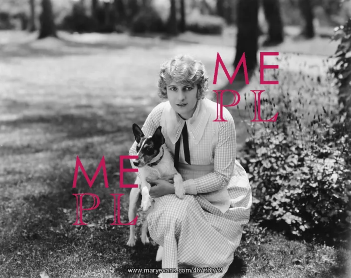 : Woman posing with herJack Russell terrier : Woman posing with herJack Russell terrier