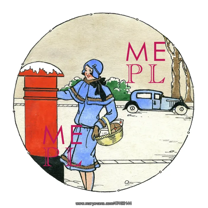 : Woman posting a letter into red pillarbox : Woman posting a letter into red pillarbox