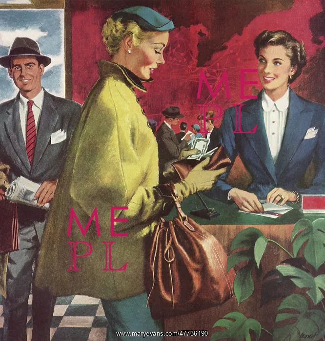  : Woman purchasing Airline Tickets