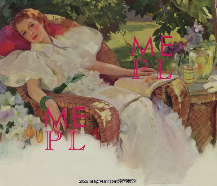  : Woman reading Book on Summer Afternoon