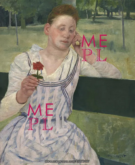 : Woman with a Red Zinnia : Woman with a Red Zinnia