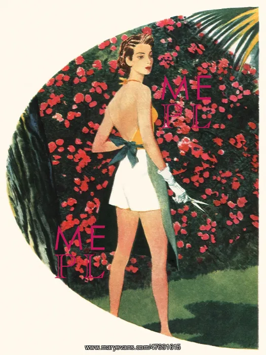  : Woman and Rose Bush