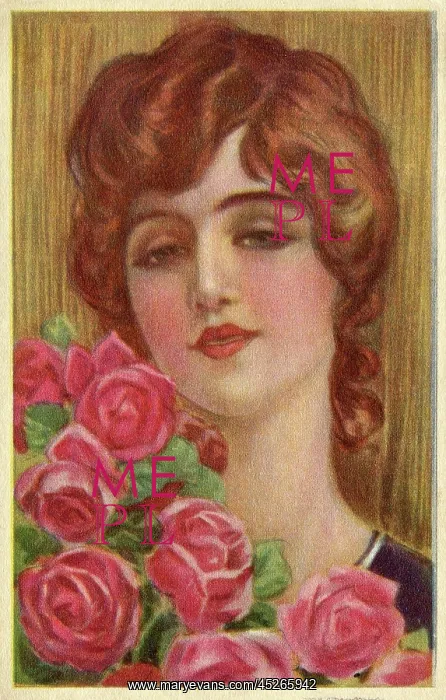 : Woman with roses : Woman with roses
