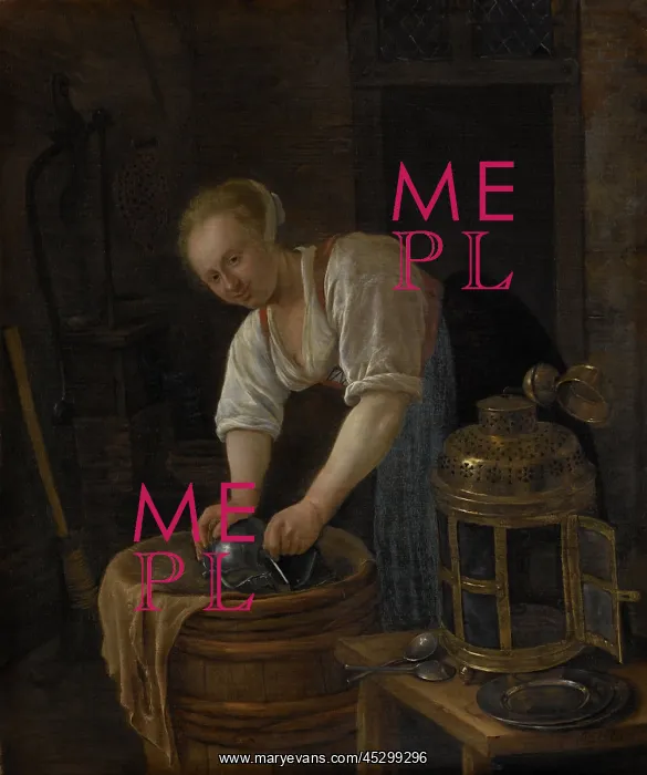 : Woman Scouring Metalware : Woman Scouring Metalware