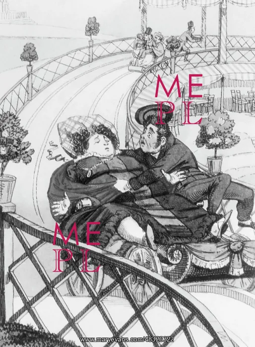 : Woman with servant on a racetrack : Woman with servant on a racetrack
