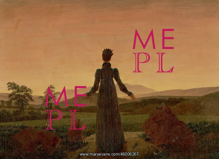 : Woman Before the Setting Sun, by Caspar David Friedrich : Woman Before the Setting Sun, by Caspar David Friedrich