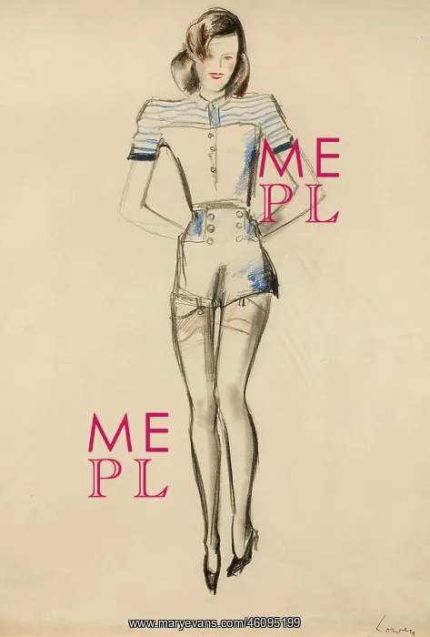 : Woman in shorts, 1940s : Woman in shorts, 1940s