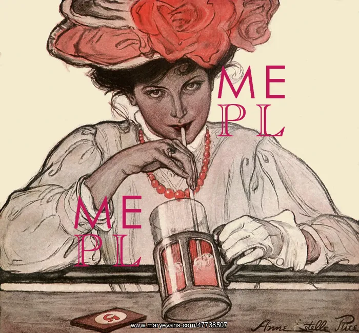 : Woman Sipping Drink : Woman Sipping Drink