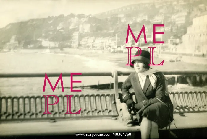 : Woman sitting on a bench at the pier : Woman sitting on a bench at the pier