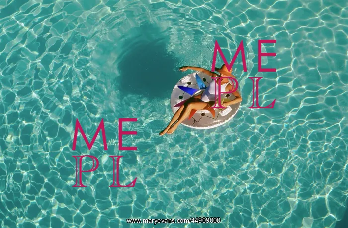  : Woman Sitting on Float in Swimming Pool
