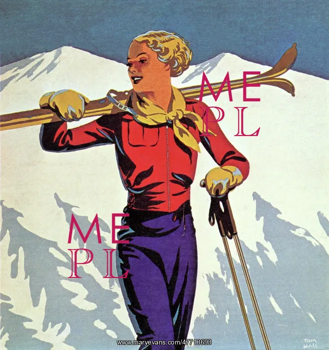  : Woman Skier Walking