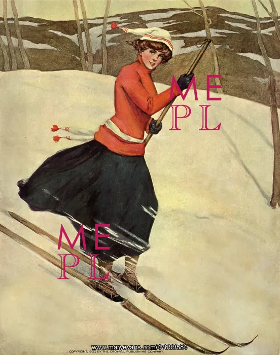  : Woman Skiing