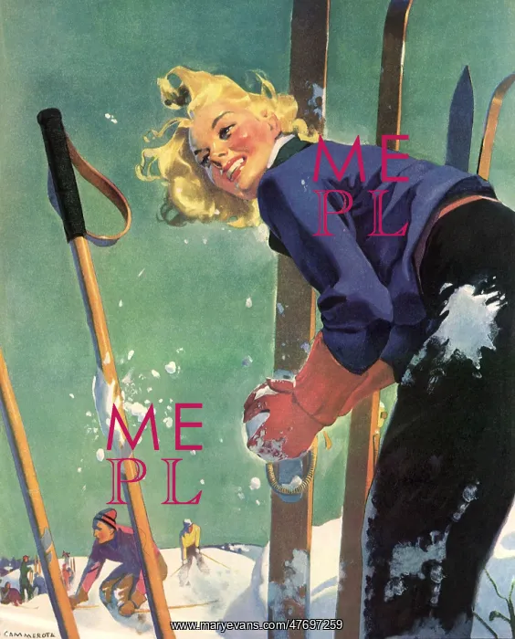  : Woman with Skis