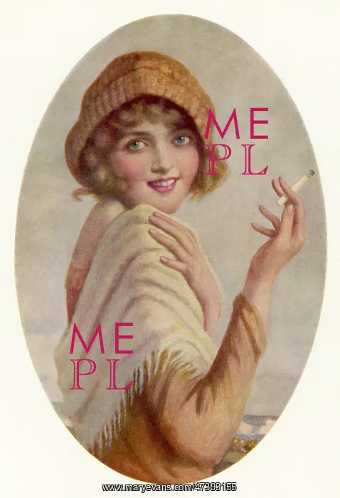 : WOMAN SMOKING 1930 : WOMAN SMOKING 1930
