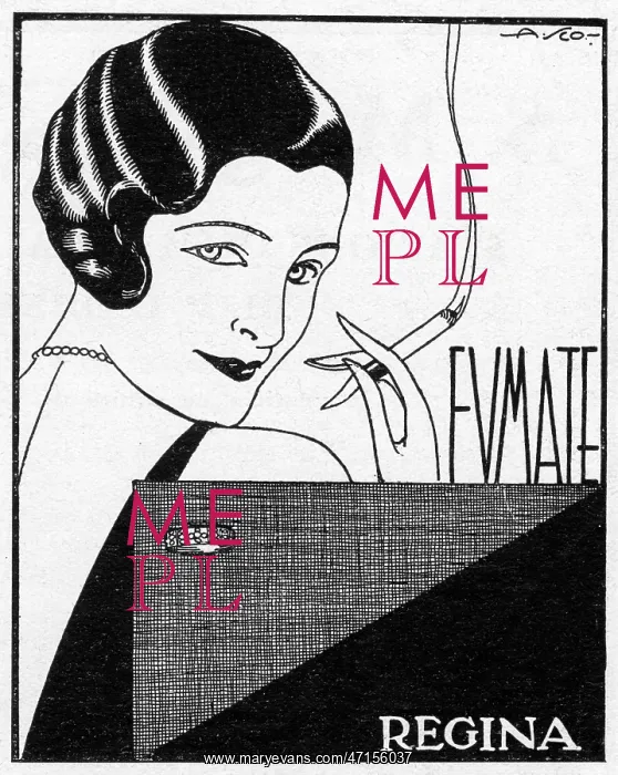 : Woman smoking cigarette : Woman smoking cigarette