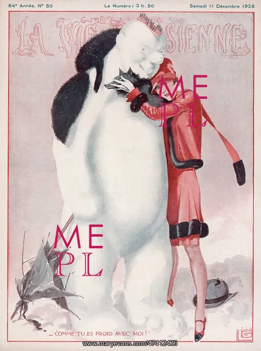 : Woman and Snowman 1926 : Woman and Snowman 1926