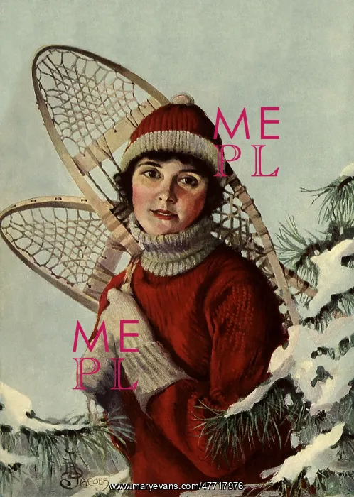 : Woman with Snowshoes : Woman with Snowshoes