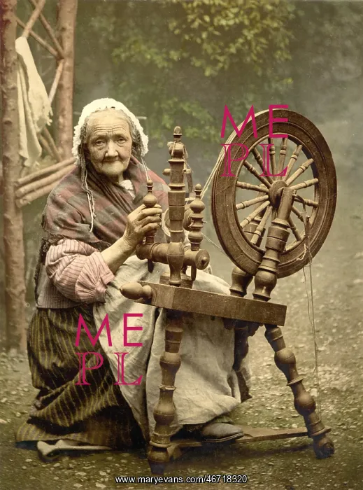 : Woman - Spinning Wheel - Occupations : Woman - Spinning Wheel - Occupations