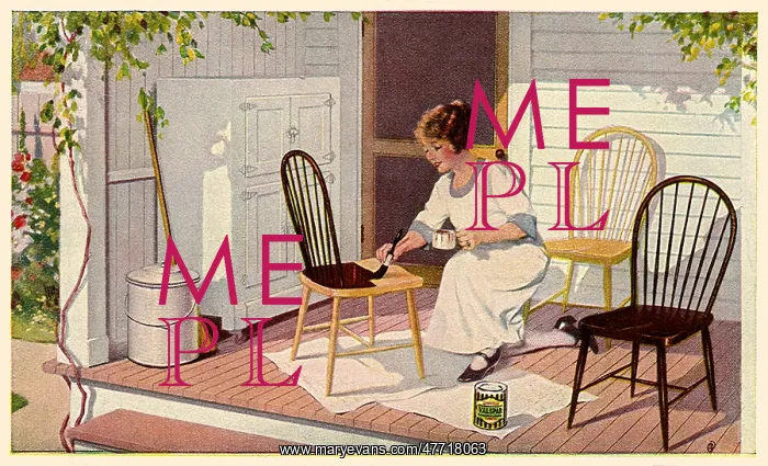 : Woman Staining Chairs : Woman Staining Chairs