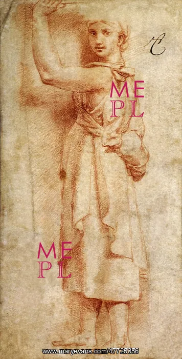  : Woman standing, by Raphael