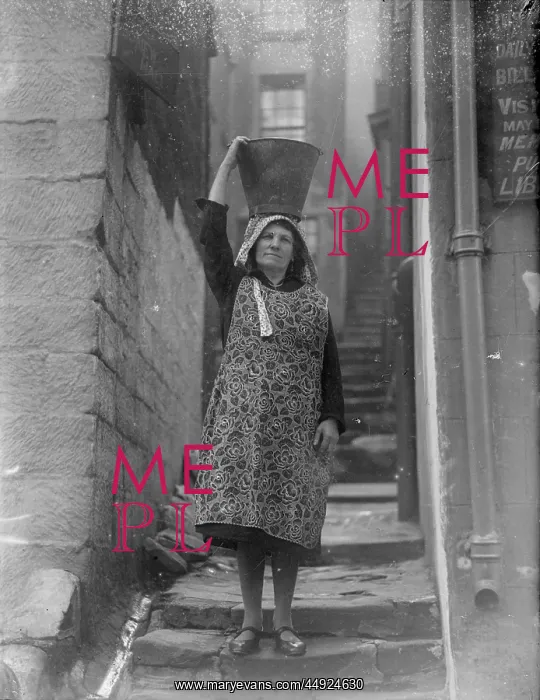 : Woman on steps : Woman on steps