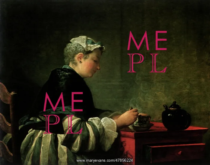 : Woman Stirring Tea, by Chardin : Woman Stirring Tea, by Chardin