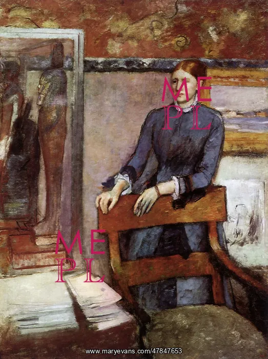  : Woman in a Study, by Degas