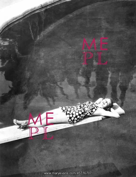 : Woman sunbathing on a diving board : Woman sunbathing on a diving board