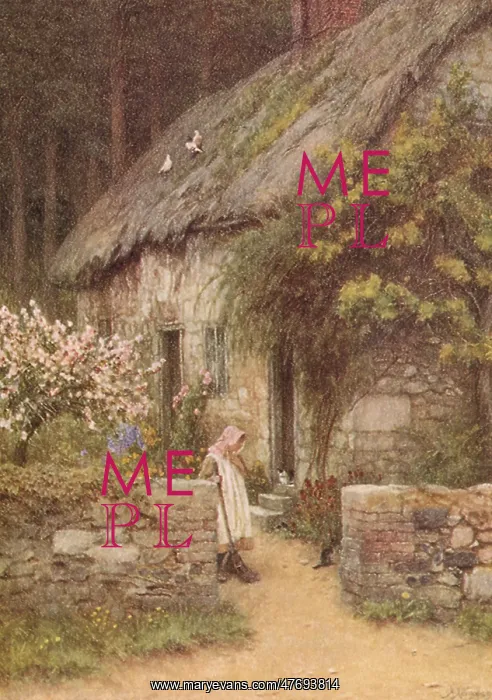  : Woman Sweeping, Helen Allingham