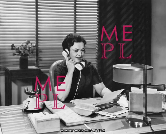 : Woman on the telephone taking a message : Woman on the telephone taking a message